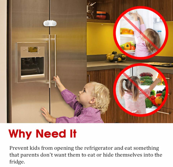 EUDEMON Baby Safety French Fridge Door Lock