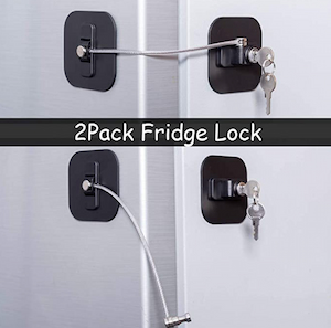 Refrigerator Locks with Key for Child Safety (Fridge Lock-2Pack)