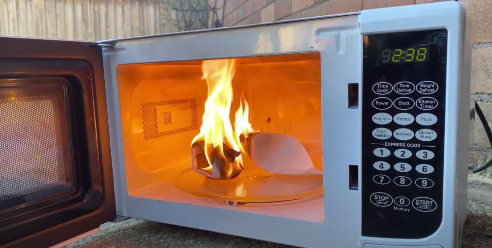 Microwave on Fire